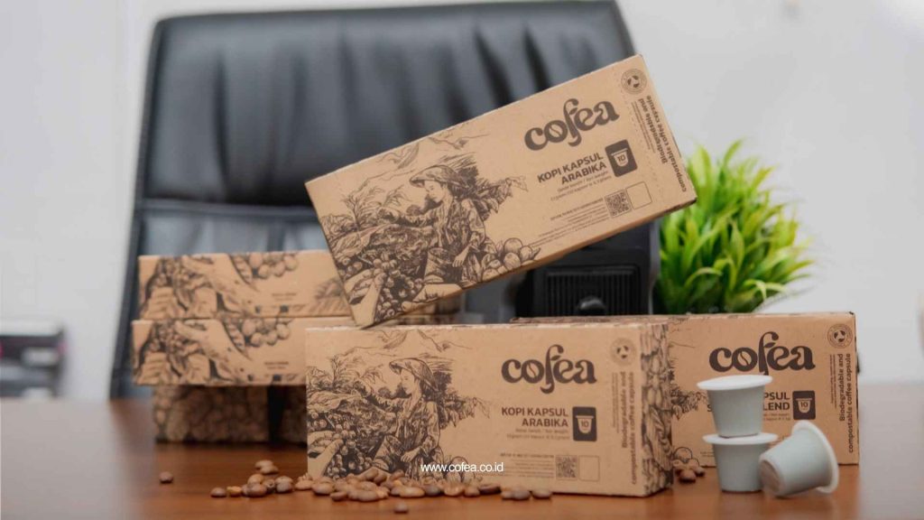 Kopi Kapsul Cofea yang masih tersegel untuk membantu menjaga kualitas kopi sebelum diseduh